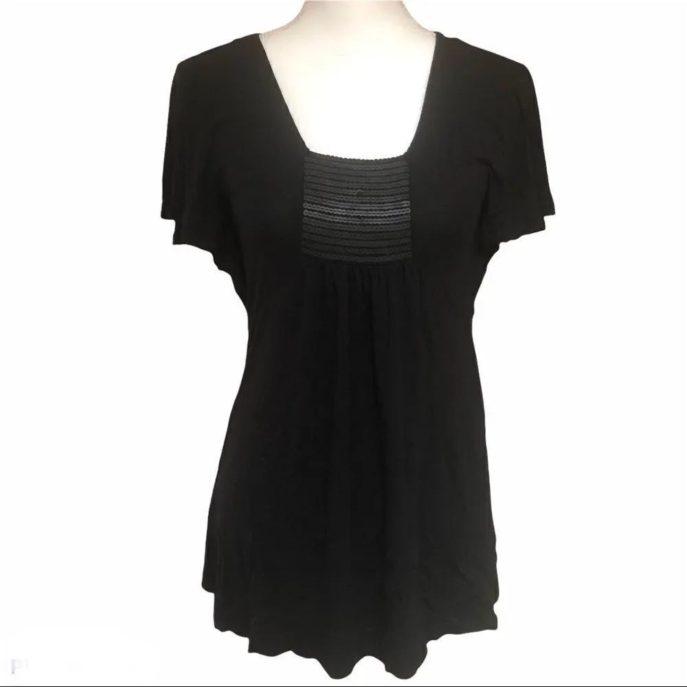 Kische Sequined Front and Tie Back Top Small